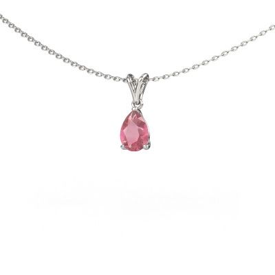 Pendant Sam PER 950 platinum tourmaline pink 7x5 mm