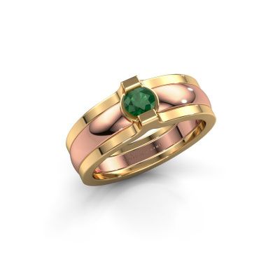 Ring Jade 585 Roségold Smaragd 4 mm