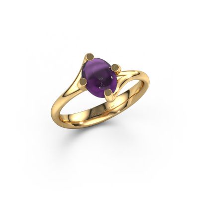 Ring Nora 585 gold amethyst 8x6 mm