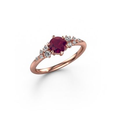 Ring Royce RND 585 rose gold rhodolite 5.5 mm