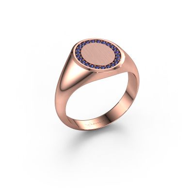 Men's ring Floris Oval 2 585 rose gold sapphire 1.2 mm