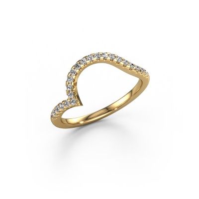 Stackable ring SR0633-4 585 gold diamond 0.23 crt