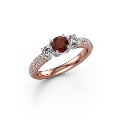 Engagement ring Marielle RND 585 rose gold garnet 6 mm