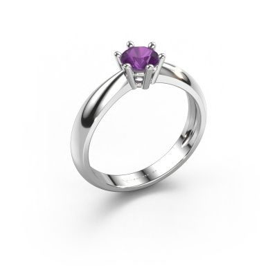 Engagement ring Fay 585 white gold amethyst 5 mm