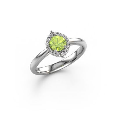 Engagement ring Tora 950 platinum peridot 5 mm