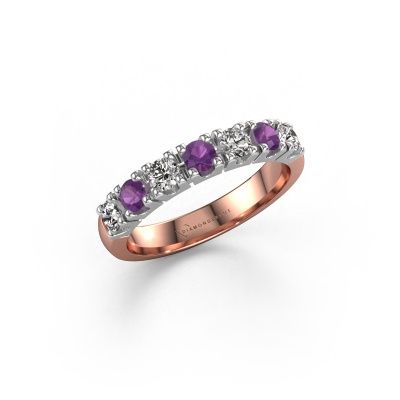 Ring Rianne 7 585 rose gold amethyst 3 mm