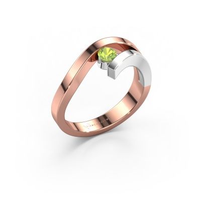 Ring Evalyn 1 585 Roségold Peridot 3.7 mm