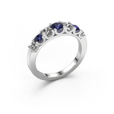 Ring Selina 3 585 white gold sapphire 3.7 mm