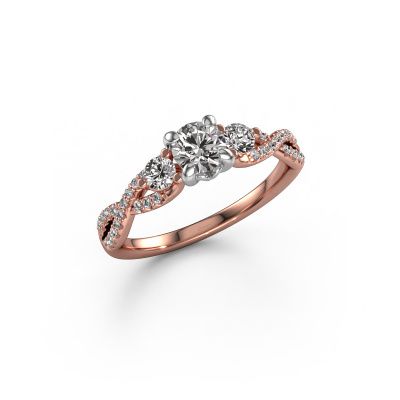 Engagement ring Marilou RND 585 rose gold diamond 0.76 crt