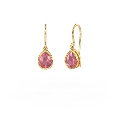 Earrings Lavon PER 585 gold tourmaline pink 8x6 mm