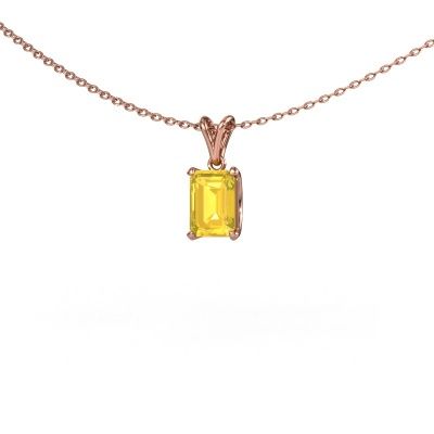 Anhänger Sam EME 585 Roségold Gelb Saphir 7x5 mm