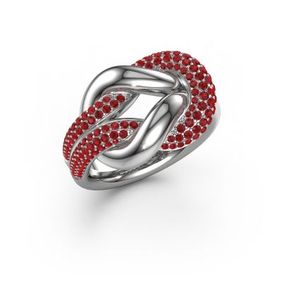 Ring Delena 585 white gold ruby 0.8 mm