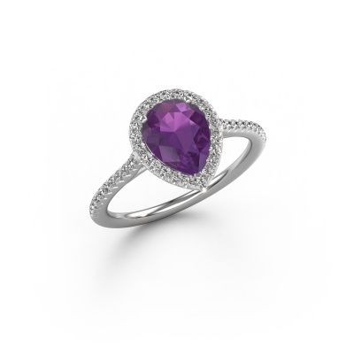 Verlobungsring Seline per 2 950 Platin Amethyst 8x6 mm