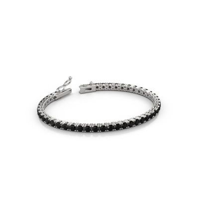 Bracelet tennis Shirley 3.4 585 diamant noir or blanc 8.10 crt