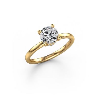 Engagement ring Crystal RND 3 585 gold lab grown diamond 1.00 crt