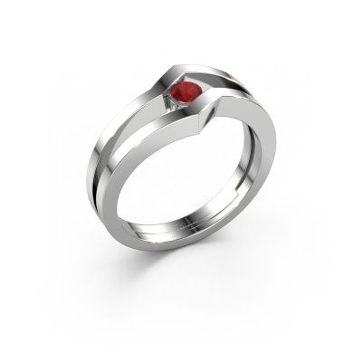 Ring Elize 585 white gold ruby 3.4 mm
