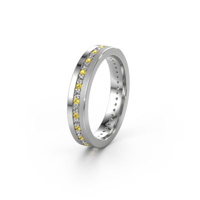 Wedding ring WH0203L14BPM 950 platinum yellow sapphire 1.3 mm ±4x2 mm