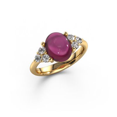 Ring Clarice 585 gold rhodolite 10x8 mm