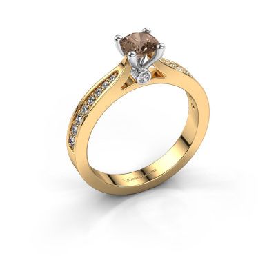 Verlobungsring Evelien 585 Gold Braun Diamant 0.70 crt