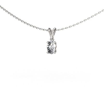 Pendentif Sam OVL 585 or blanc diamant 0.40 crt