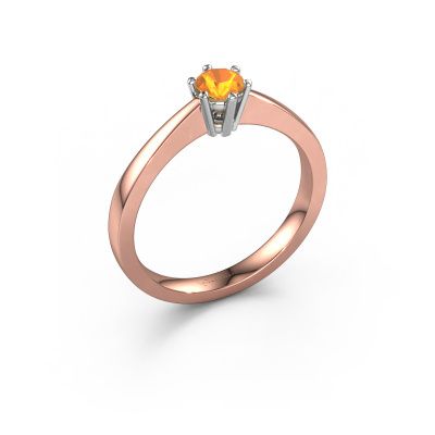 Engagement ring Noortje 585 rose gold citrin 4 mm