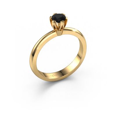 Verlobungsring Julia 585 Gold Schwarz Diamant 0.30 crt