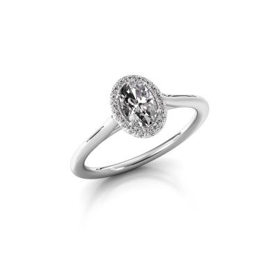 Engagement ring Seline ovl 1 950 platinum lab grown diamond 0.49 crt