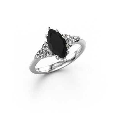 Engagement ring Melani MRQ 950 platinum black diamond 2.04 crt