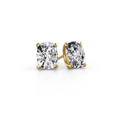 Stud earrings Sam CSH 585 gold lab grown diamond 4.00 crt