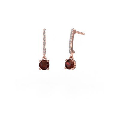Pendants d'oreilles Tanja 1 585 or rose grenat 5 mm
