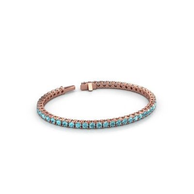 Tennisarmband Shirley 3.2 585 rosé goud blauw topaas 3.2 mm