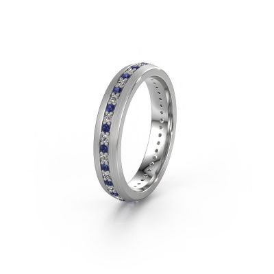 Wedding ring WH0103L24BM 585 white gold sapphire 1.3 mm ±0.16x0.08 in