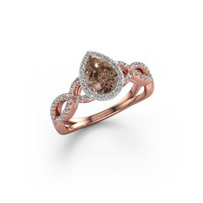 Verlobungsring Dionne pear 585 Roségold Braun Diamant 0.99 crt