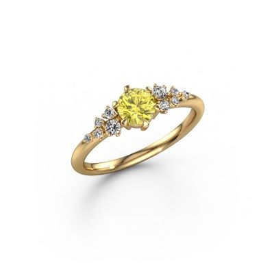 Engagement ring Royce RND 585 gold yellow lab grown diamond 5 mm