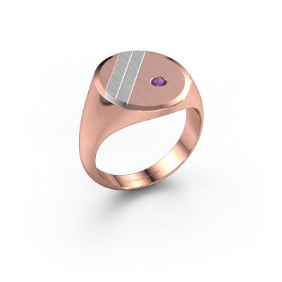 Siegelring Wesley 5 585 Roségold Amethyst 2.5 mm