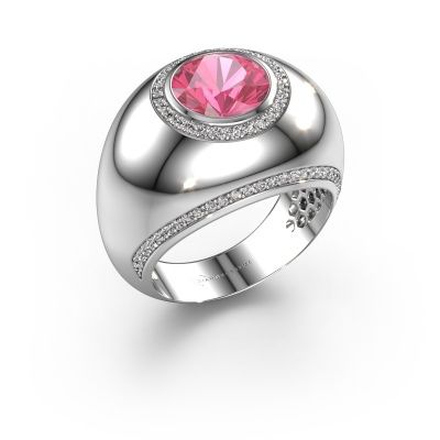 Ring Roxann 585 Weißgold Pink Saphir 8 mm