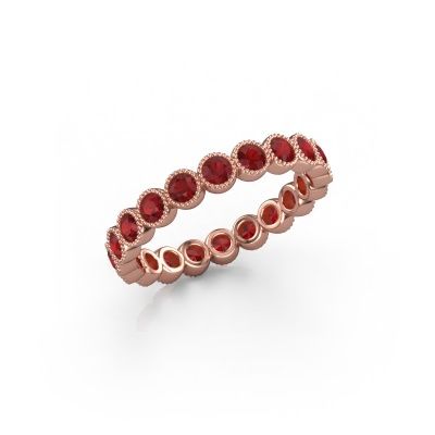 Ring Mariam 0.05 585 rose gold ruby 2.4 mm