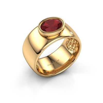 Ring Anouschka 585 goud robijn 8x6 mm