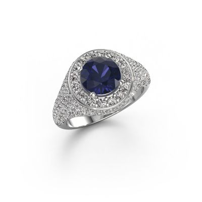 Ring Dayle 585 white gold sapphire 7 mm