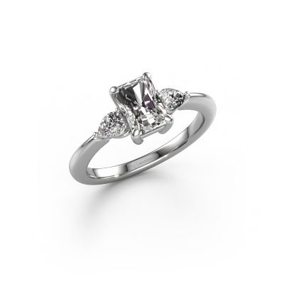 Engagement ring Chanou RAD 950 platinum diamond 1.42 crt