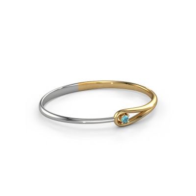 Bangle Zara 585 gold blue topaz 4 mm