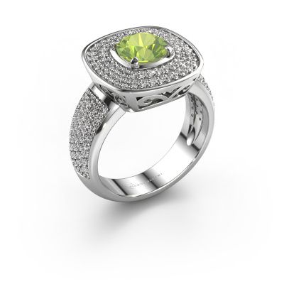 Ring Eliana 585 white gold peridot 6 mm