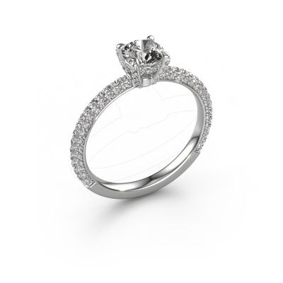 Bague de fiançailles Saskia RND 2 585 or blanc diamant 1.192 crt