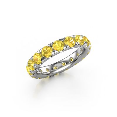Stackable ring Jackie 3.7 950 platinum yellow sapphire 3.7 mm