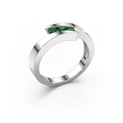 Ring Gracia 950 platinum emerald 2.7 mm