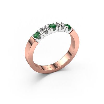 Ring Dana 5 585 rose gold emerald 3 mm