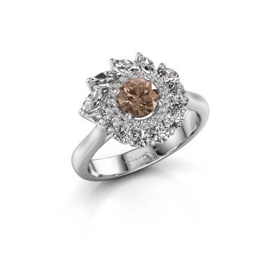 Verlobungsring Danita 585 Weißgold Braun Diamant 1.428 crt