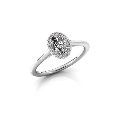 Engagement ring Seline ovl 1 585 white gold diamond 0.49 crt