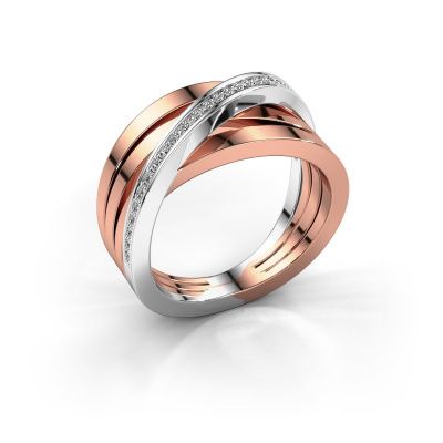 Ring Esmee 585 rosé goud diamant 0.145 crt