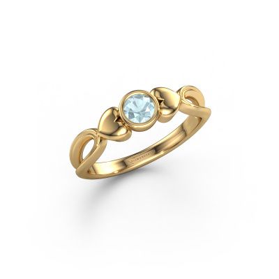 Ring Lorrine 585 gold aquamarine 4 mm